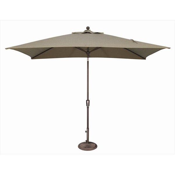 Simplyshade SimplyShade 6 x 10 ft. Rectangle Push Button Tilt Market Umbrella Taupe SSUM92-6X10RT00-D3474 - main